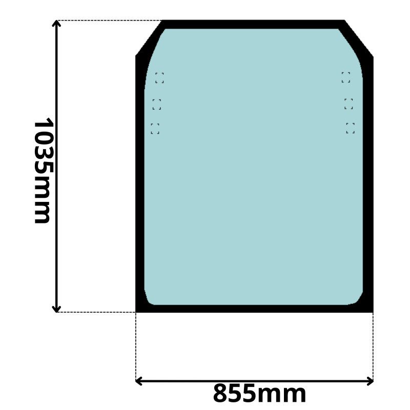 SZYBA GÓRNA CZOŁOWA PRZÓD JCB 530 531 533 535 540 (0623)