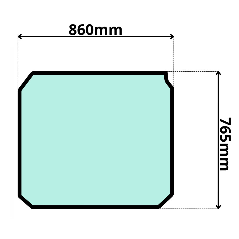 SZYBA DACHOWA DACH GÓRNA JCB ŁADOWARKA LAMINAT (0570)