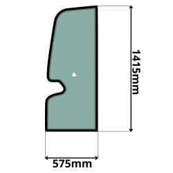 SZYBA LEWA DRZWI VOLVO EC (0415)-SITODRUK