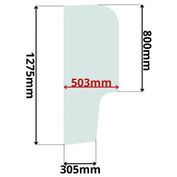 SZYBA BOCZNA LEWA CAT 302.7 CR (0442)