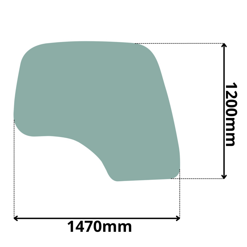 SZYBA BOCZNA BOK PRAWA JCB JS115-JS370 JZ140-JZ255 (0460)