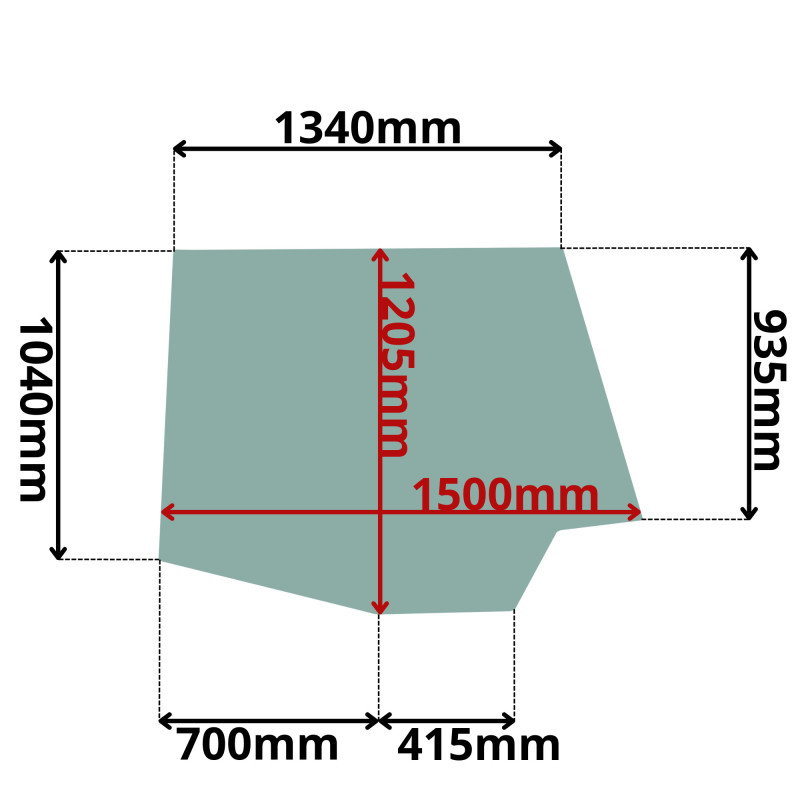 SZYBA PRAWA BOCZNA FUCHS TEREX FUX (0462)