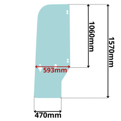SZYBA DRZWI CASE FIAT KOBELCO NEW HOLLAND OK (G-0367)