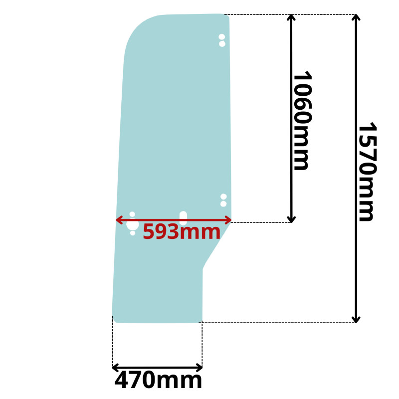 SZYBA DRZWI CASE FIAT KOBELCO NEW HOLLAND OK (G-0367)