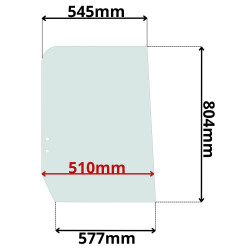 SZYBA PRAWA BOCZNA GÓRNA TYLNA CAT (G-0107)