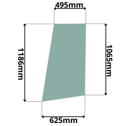 SZYBA BOCZNA LEWA PRAWA TYLNA JCB JCX 4CX (G-0206)