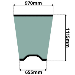 SZYBA CZOŁOWA KOMATSU WA (0645)-SITODRUK