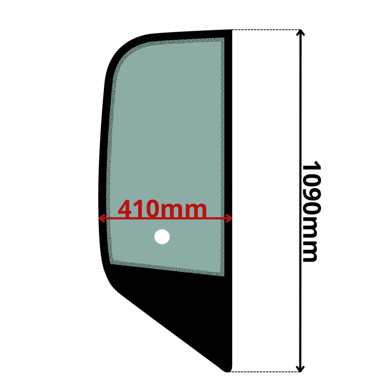 SZYBA PRAWA BOCZNA ZA DRZWIAMI KOMATSU (0319)-SITODRUK