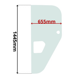 SZYBA LEWA BOCZNA ZA DRZWIAMI MERLO ROTO (K-0274)