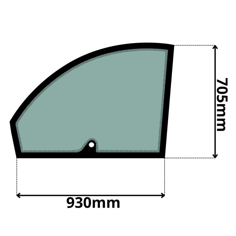 SZYBA LEWA DRZWI GÓRNA CLAAS SCORPION (G-0369)-SITODRUK