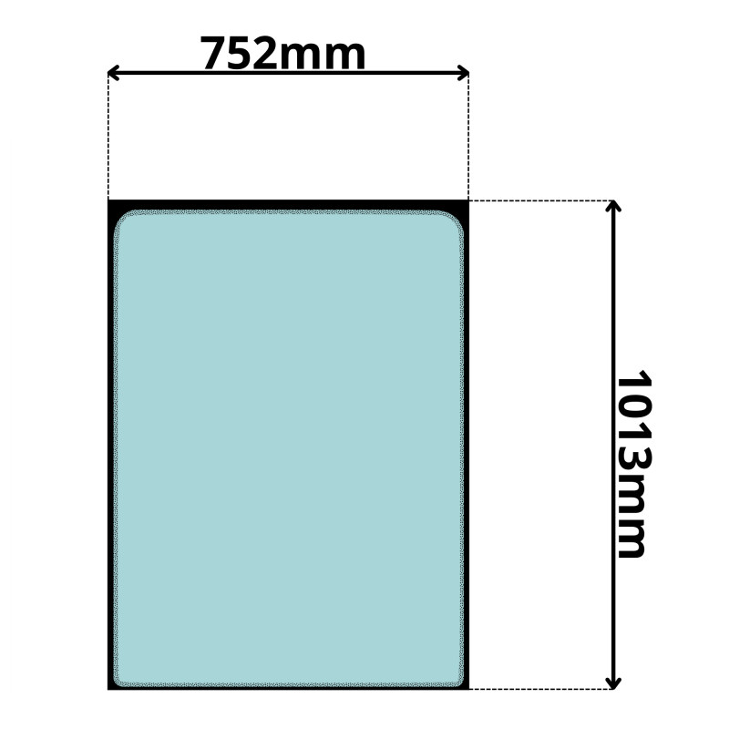 SZYBA PRZEDNIA GÓRNA KOMATSU PW (G-0186)-SITODRUK
