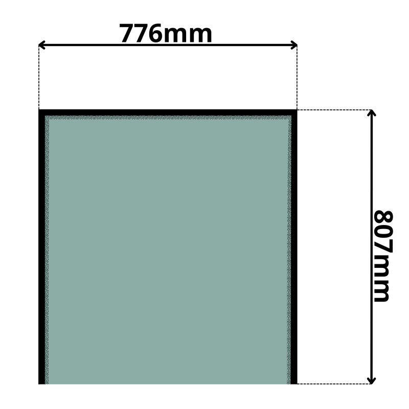 SZYBA PRZEDNIA GÓRNA CAT (G-0192)-SITODRUK