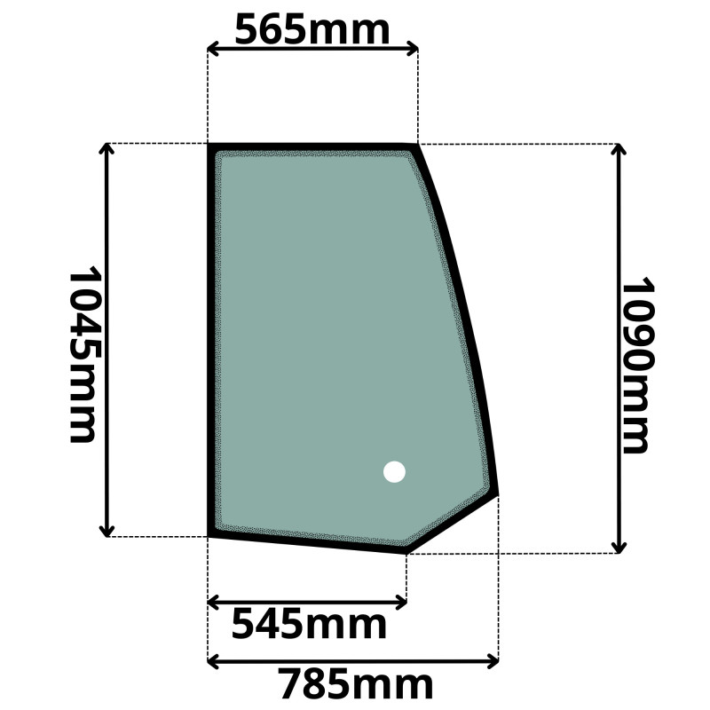 SZYBA PRAWA DRZWI GÓRNA VOLVO BL (G-0178)-SITODRUK