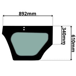 SZYBA LEWA DOLNA DRZWI NEW HOLLAND, KOBELCO (G-0202)-SITODRUK