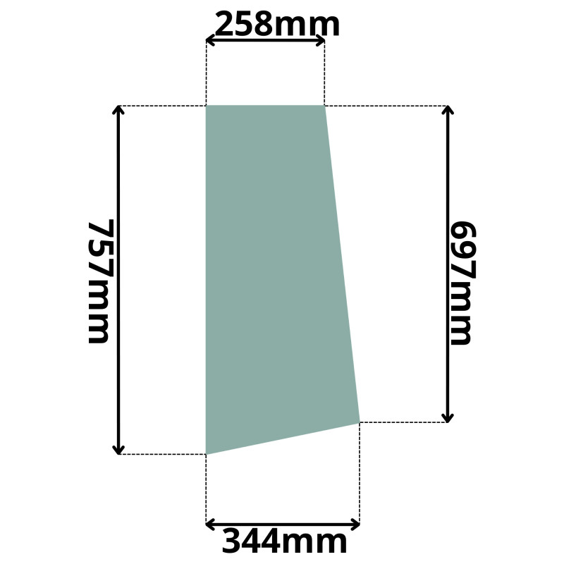 SZYBA BOCZNA LEWA PRAWA DEUTZ-FAHR AGROVECTOR JLG (G-0168)