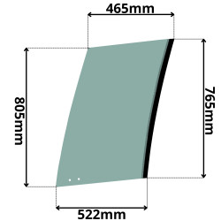 SZYBA LEWA DRZWI GÓRNA PRZEDNIA PRZESUWANA VOLVO (G-0164)-SITODRUK