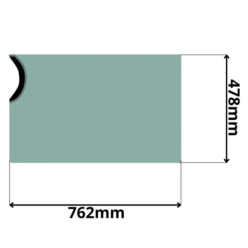 SZYBA CZOŁOWA DOLNA KUBOTA (G-0366)-SITODRUK