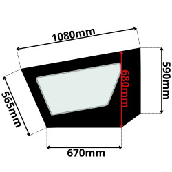 SZYBA DRZWI DOLNA LEWA WACKER NEUSON, KRAMER (K-0491)-SITODRUK-1