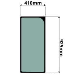SZYBA LEWA ZA DRZWIAMI YANMAR VIO, KOBELCO (G-0150)-SITODRUK